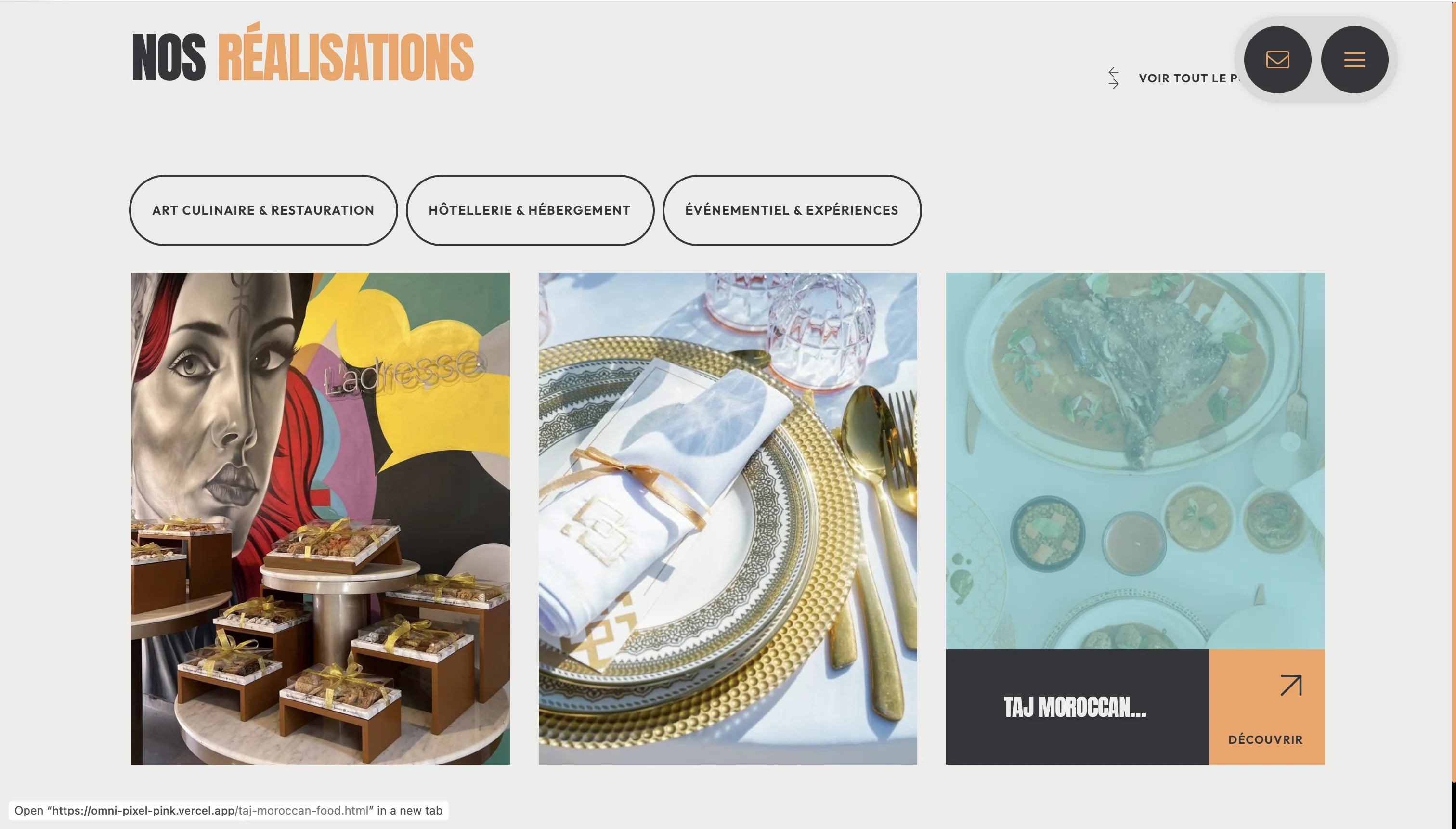 OmniPixel project portfolio section