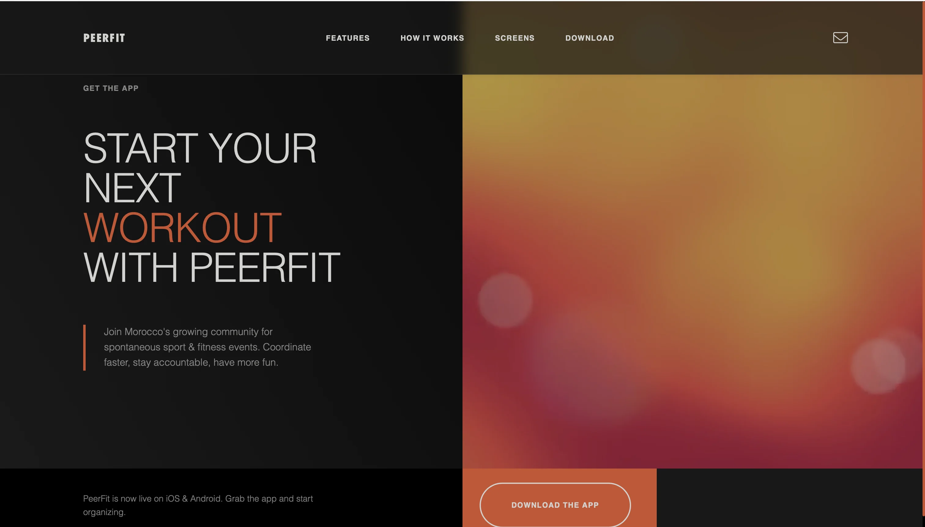 PeerFit website download section