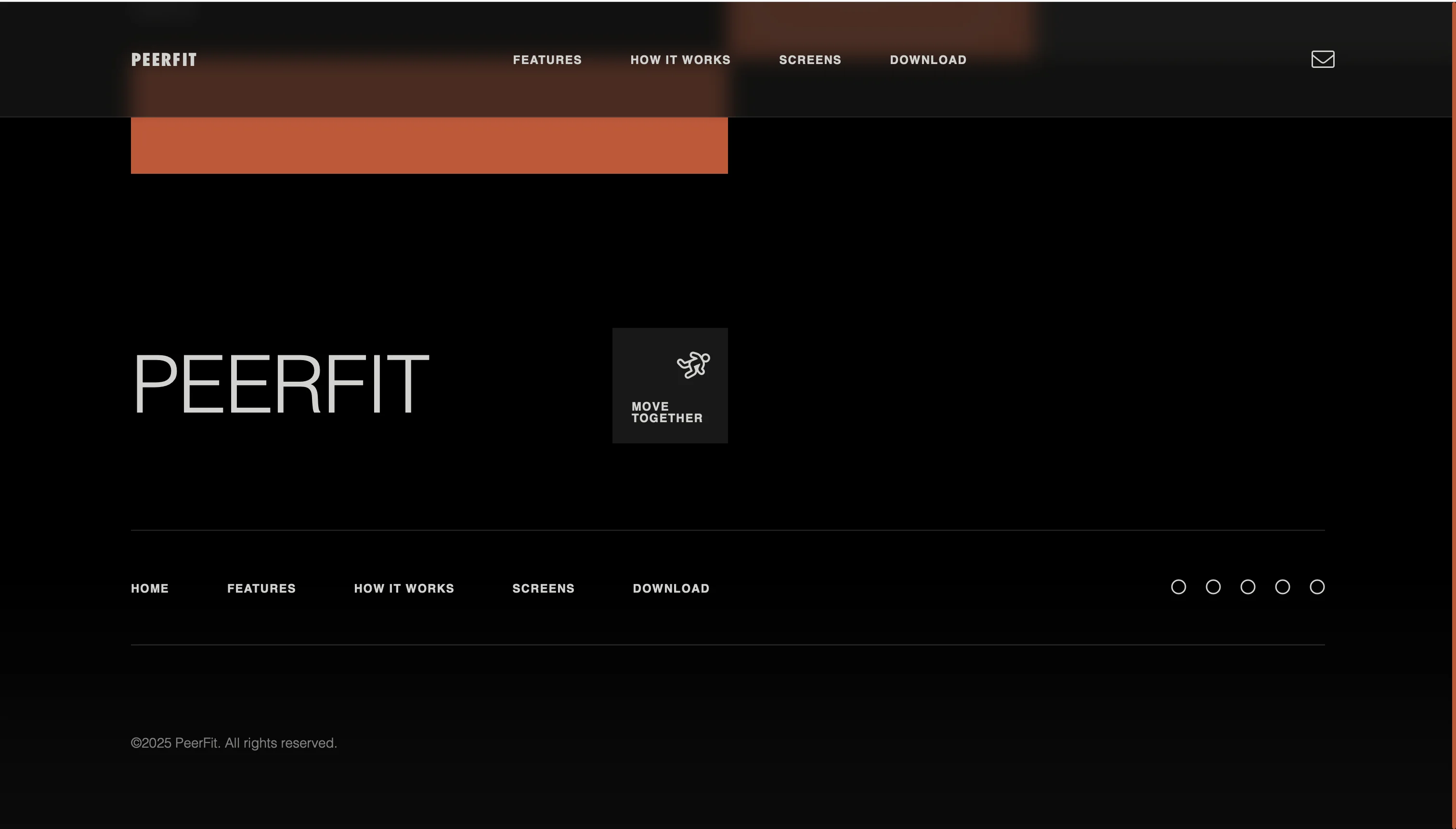 PeerFit website footer