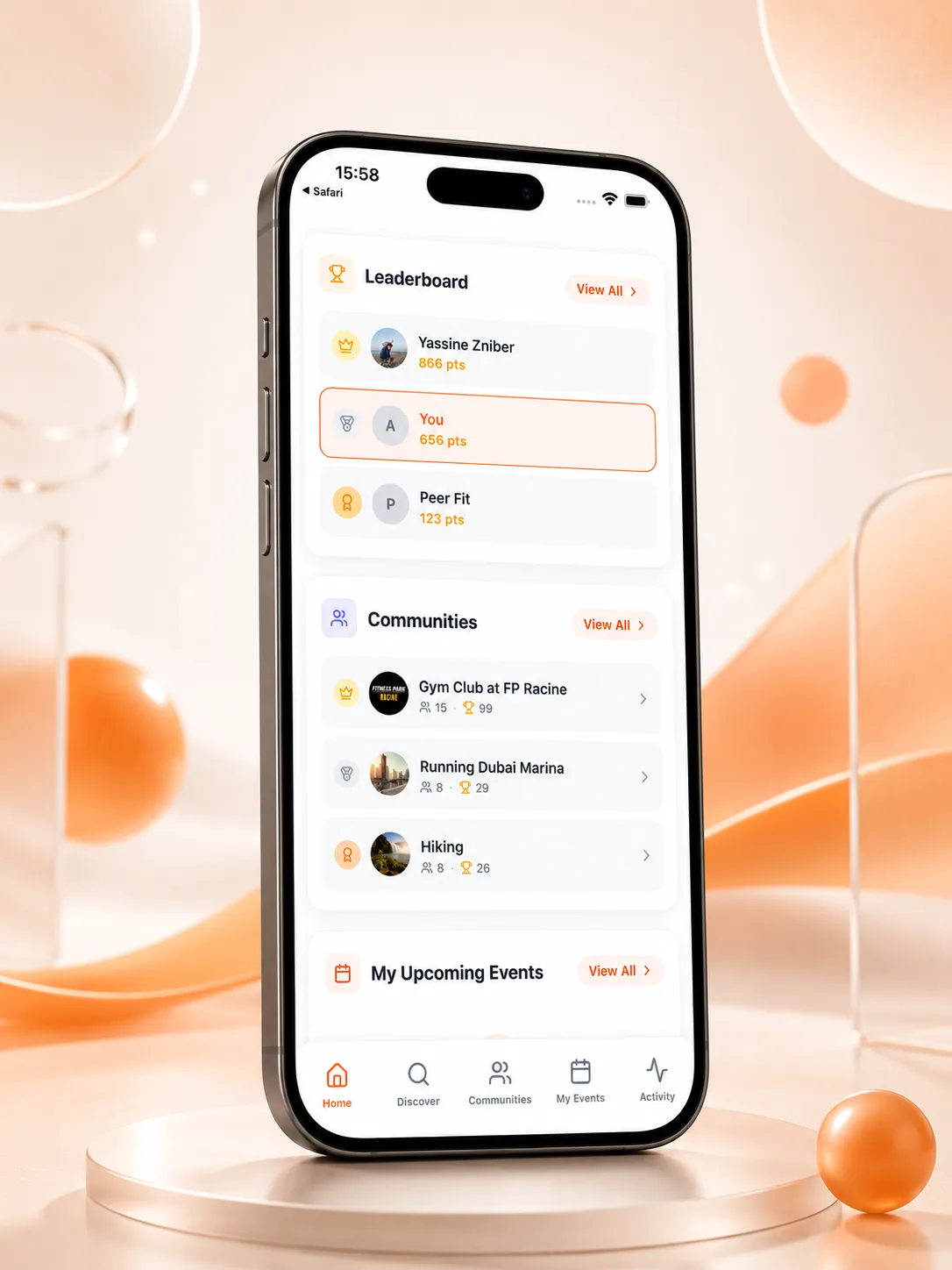 PeerFit social sports community platform