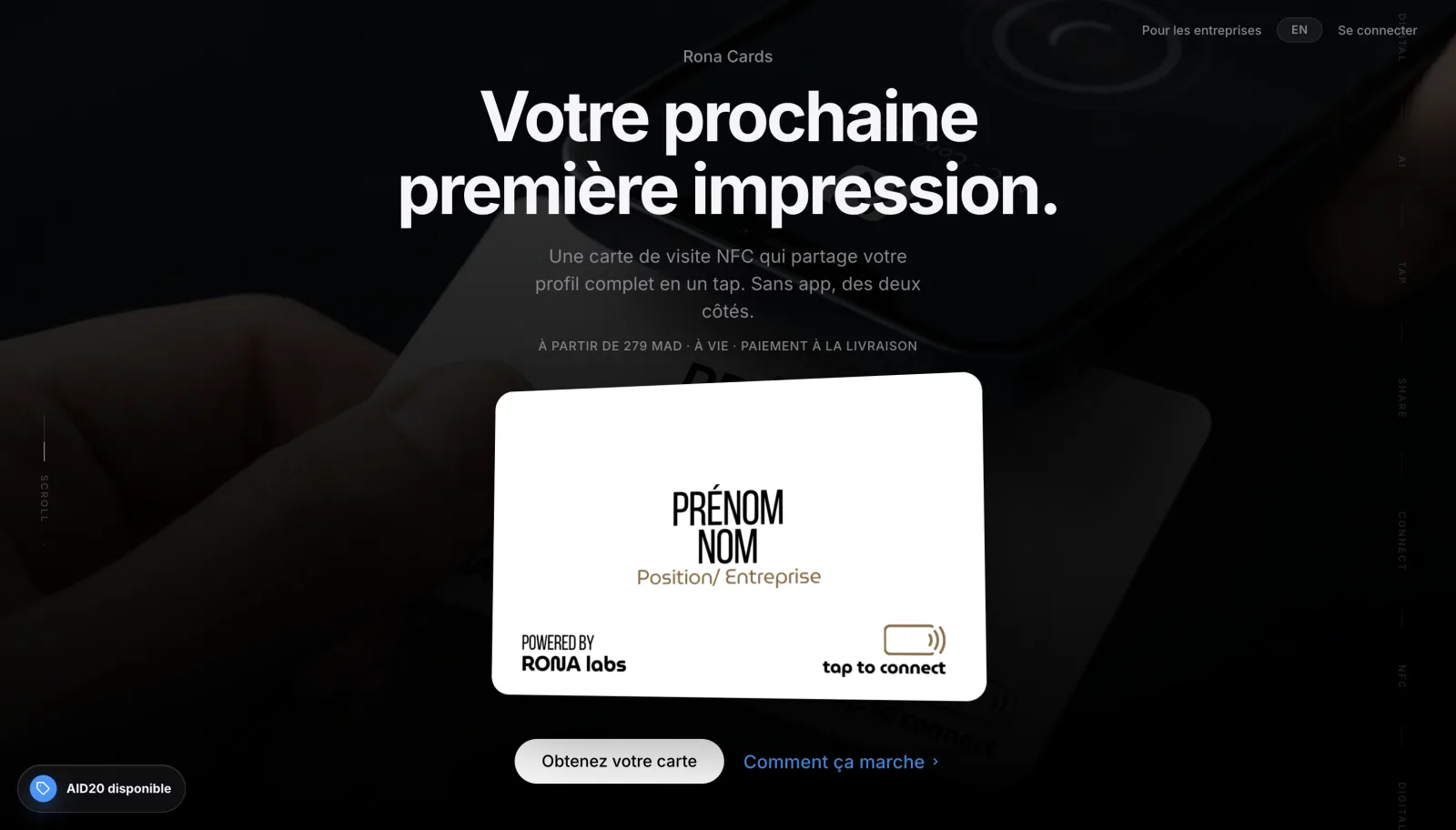 Rona Cards digital business card platform